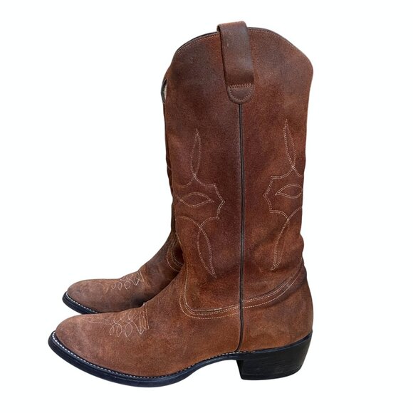 Vintage Levi’s Orange Tab Cowboy Boots Brown Suede Western Men’s Size 11 M - Picture 5 of 8